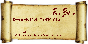 Rotschild Zsófia névjegykártya